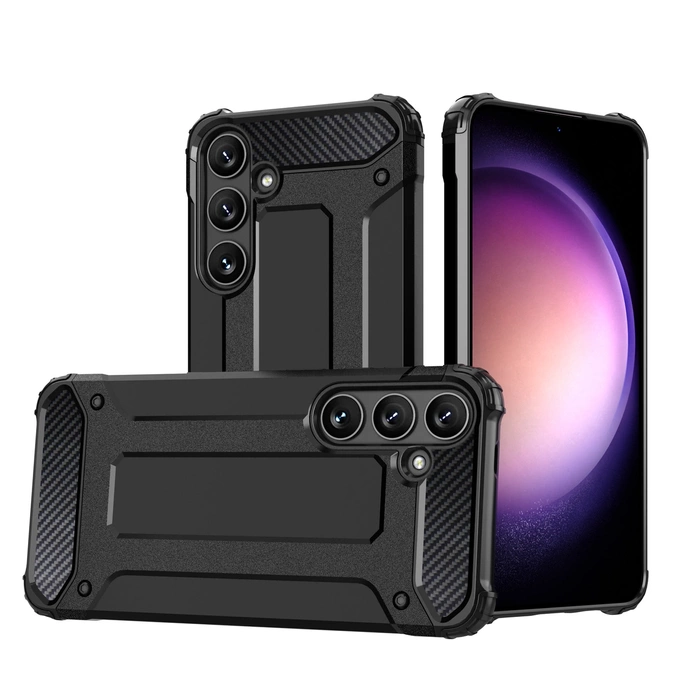 Coque Hybrid Armor pour Xiaomi POCO C65 / Redmi 13C blindée - noir