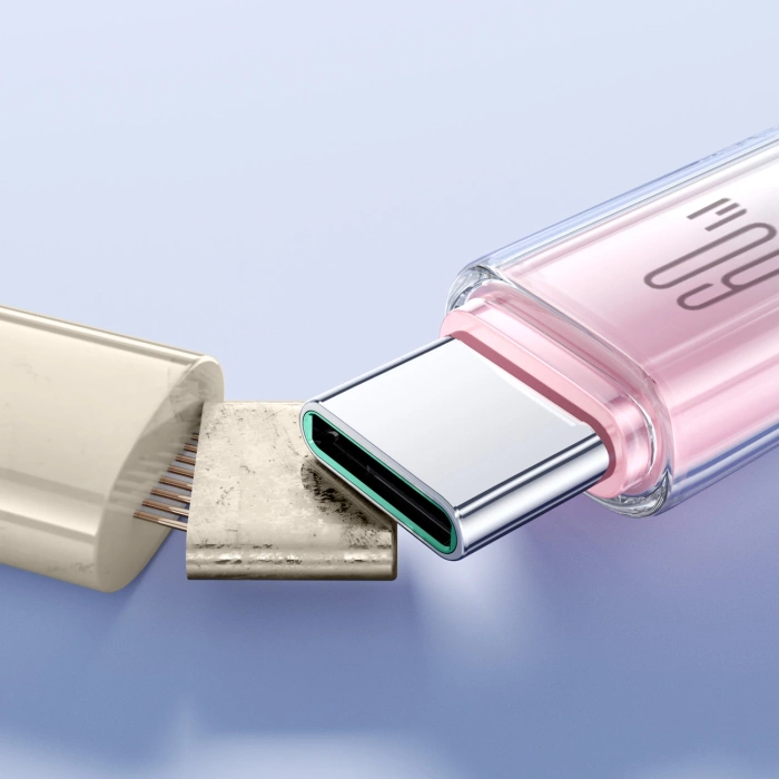 Joyroom S-A42 Crystal-Clear Series 60W USB-C – USB-C-Kabel 1,2 m – Weiß