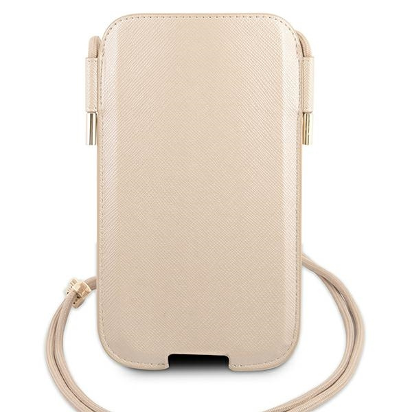 Sac à main Téléfono portable GUESS Téléfono portable 6.1 Saffiano Gold Case