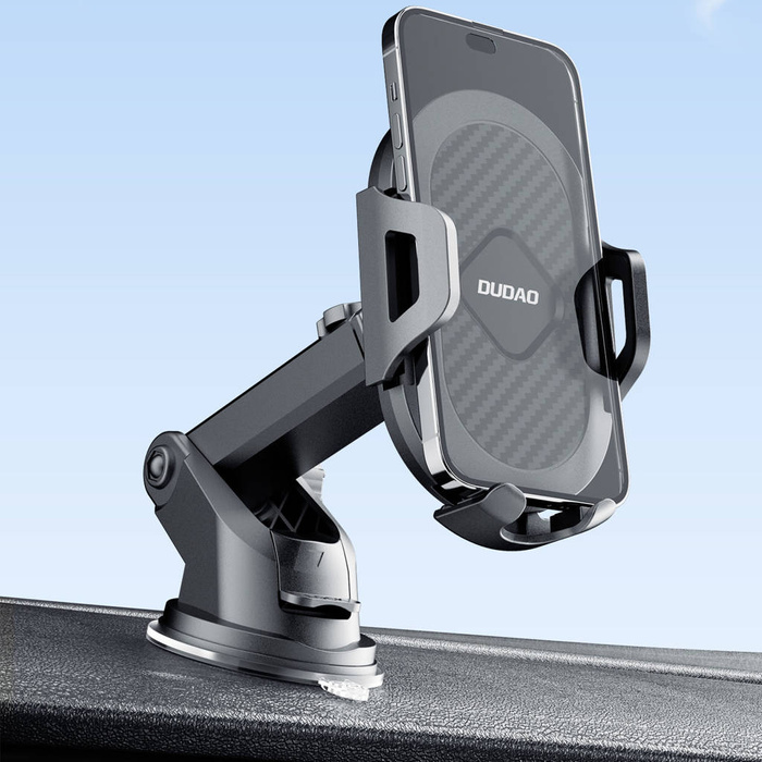 Dudao Gravity Car Mount Dashboard Windshield Phone Bracket Holder black (new F2S black)