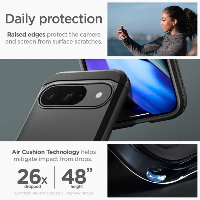 Cover Spigen Tough Armor GOOGLE PIXEL 9 / 9 PRO NERO