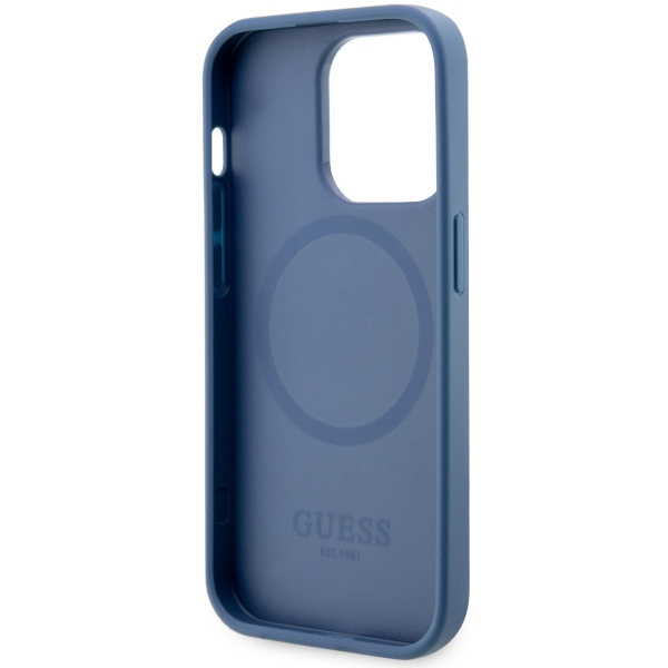 Hülle Guess GUHMP14XP4RPSB iPhone 14 Pro Max 6.7" blau/blau hartcase 4G Printed Stripes MagSafe Case