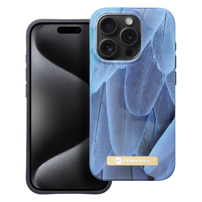 FORCELL F-PROTECT Mirage futerał kompatybilny z MagSafe do IPHONE 15 Pro blue bird