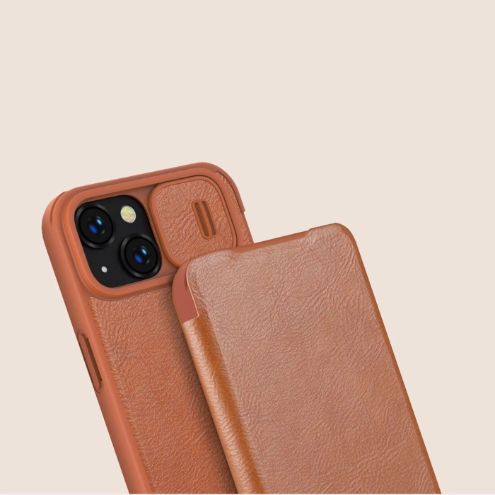 Etui skórzane Nillkin Qin Pro Leather Case do iPhone 14 Plus (czarne)