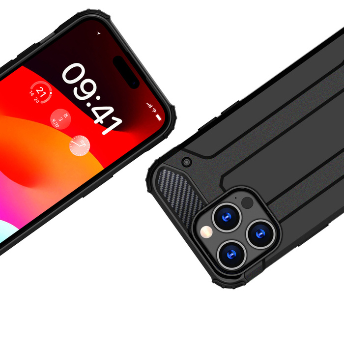 Coque iPhone 15 Pro Max Hybrid Armor - bleue