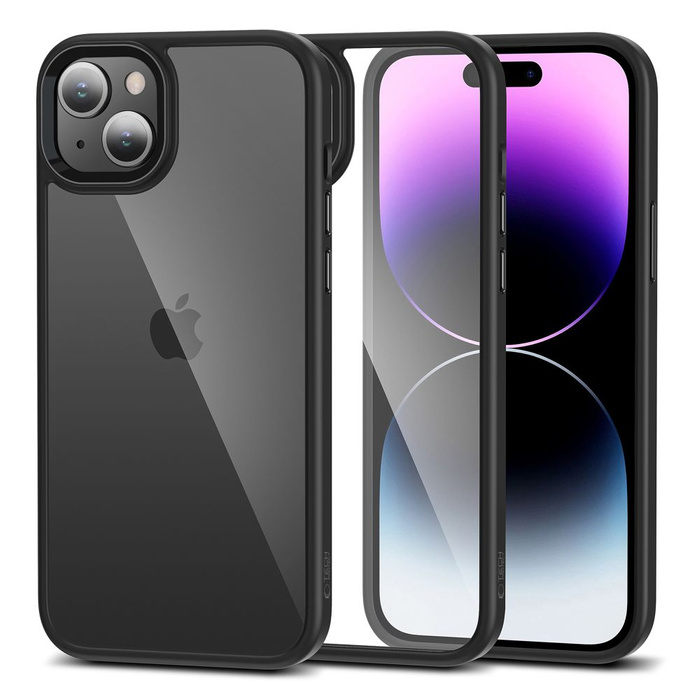 Hülle Tech-protect Magmat iPhone 15 Schwarz/clear Case