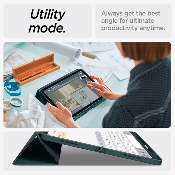 Spigen URBAN FIT IPad AIR 13 2024 MIDNIGHT GREEN