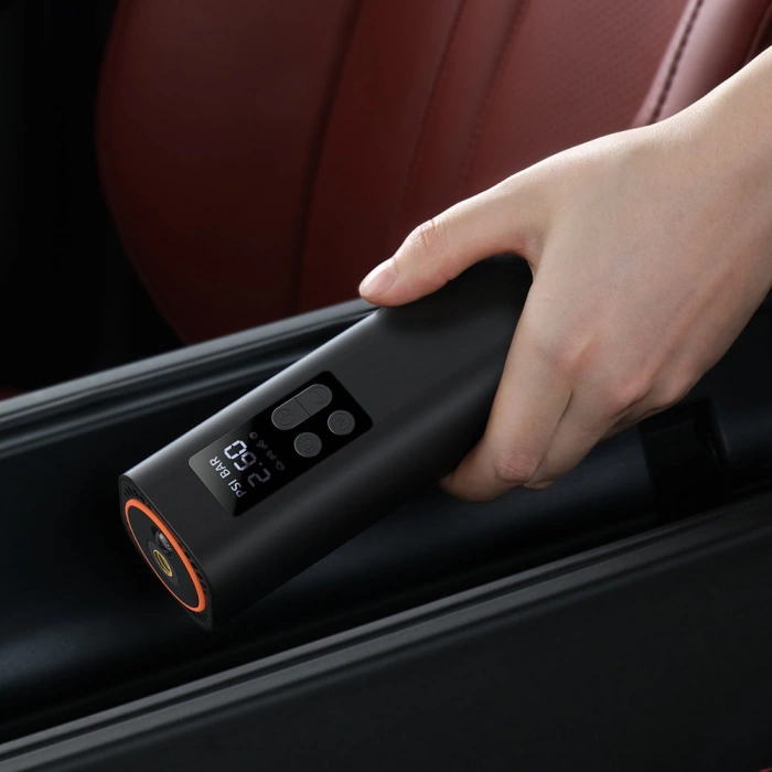 Baseus CRCQ000001 Mini-Reifenkompressor für Zigarettenanzünder – Schwarz