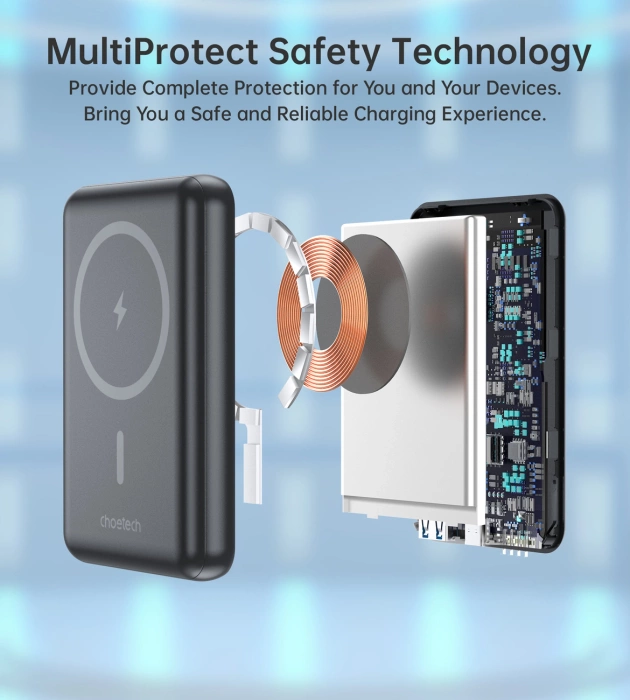 Choetech B662 drahtlose Powerbank MagSafe 5000mAh - schwarz