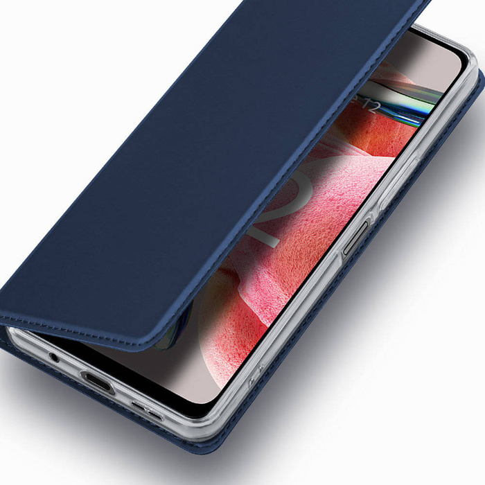 Custodia Dux Ducis Skin Pro per Xiaomi Redmi Note 12 Flip Card Wallet Stand blu