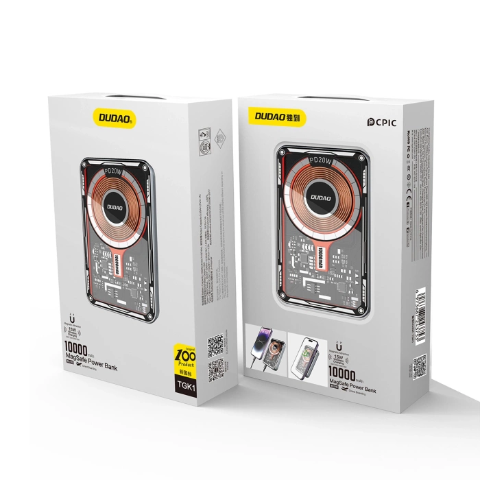 Dudao TGK1 Powerbank mit MagSafe kabellosem Ladegerät 20W 10000mAh schwarz (TGK1-black)