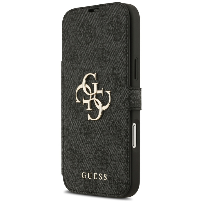 Etui Guess Book 4G Metal Logo do iPhone  17 Pro Max czarny