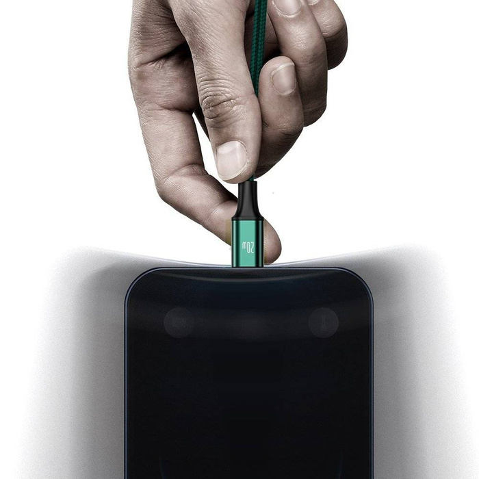Baseus Rapid 3in1 USB Typ C - USB Typ C / Lightning / micro USB cable 20 W 1,5 m green (CAMLT-SC06)