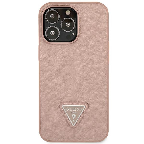 Guess GUHCP14LPSATLP iPhone 14 Pro 6.1" pink/pink hardcase SaffianoTriangle Logo