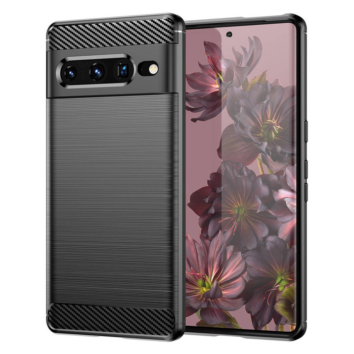 Karbon Case flexibilní pouzdro kryt Google Pixel 7 Pro černý