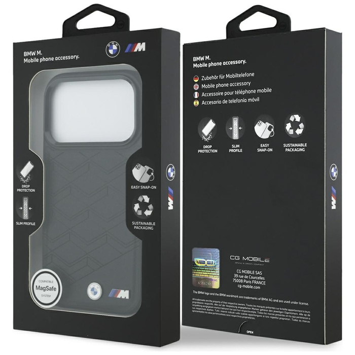 Etui BMW M Shape Logo MagSafe do iPhone  17 Pro czarny