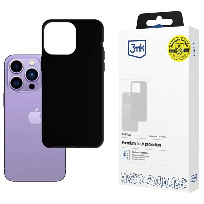 3mk Matt Case iPhone 14 Pro 6.1" black/black
