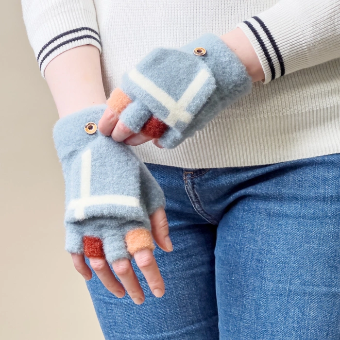 Guantes telefónicos de invierno para mujer/niño - azul