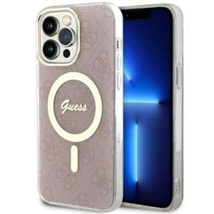 Funda Guess GUHMP14XH4STP iPhone 14 Pro Max 6.7" rosa/rosa durocase 4G MagSafe Case