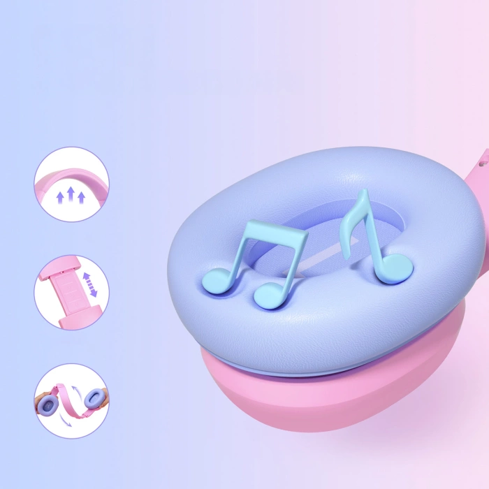 Tronsmart KH03 kabellose Kopfhörer mit ANC, für Kinder, sicher – Pink