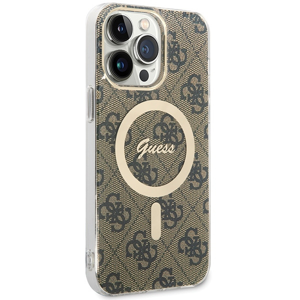 Guess GUHMP15XH4STW iPhone 15 Pro Max 6.7" brązowy/brown hardcase IML 4G MagSafe