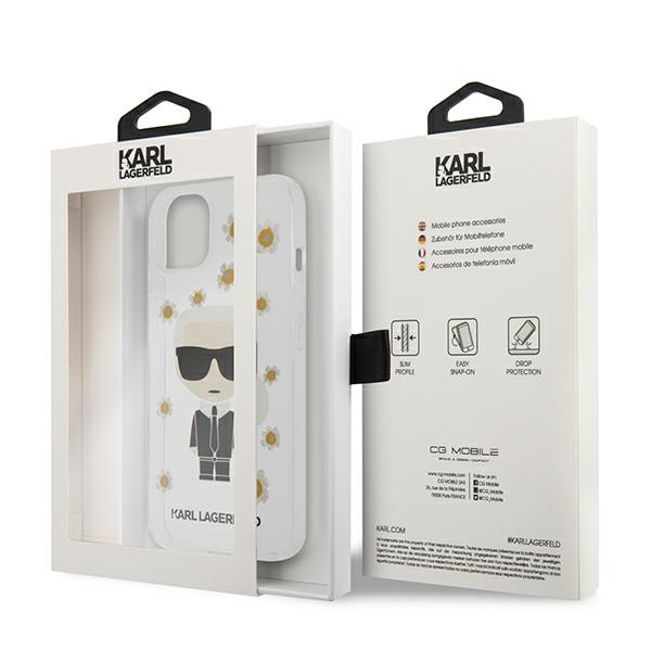 Case KARL LAGERFELD Apple iPhone 13 Mini Flower Iconic Karl Clear Case