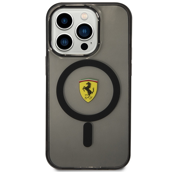 Coque Ferrari FEHMP14XURKK iPhone 14 Pro Max 6.7" noir/noircase Translucide MagSafe Case