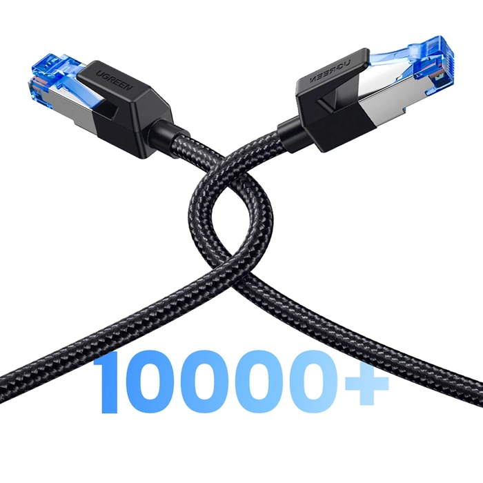 UGREEN NW153 Cat 8 F/FTP Braid Ethernet RJ45 Cable 1.5m (black)