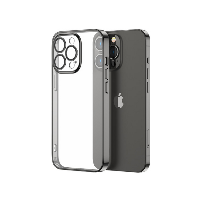 Joyroom 14Q Case für iPhone 14 Hülle mit Metallrahmen schwarz (JR-14Q1-black)