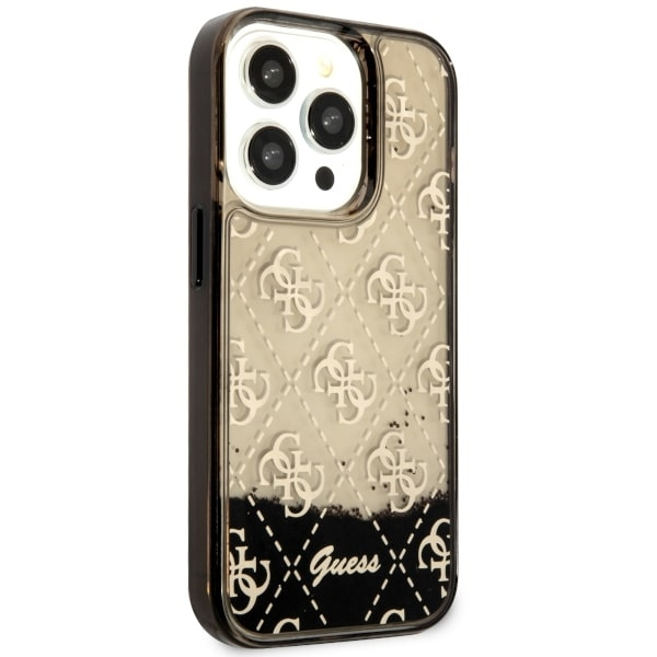 Cover Guess GUHCP14LLC4PSGK iPhone 14 Pro 6.1" nero/nero rigidocase Liquid Glitter 4G Transculent Case