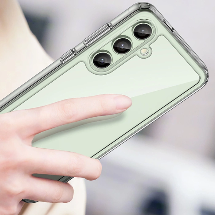 Outer Space Case with Gel Frame for Samsung Galaxy S24 FE - Transparent