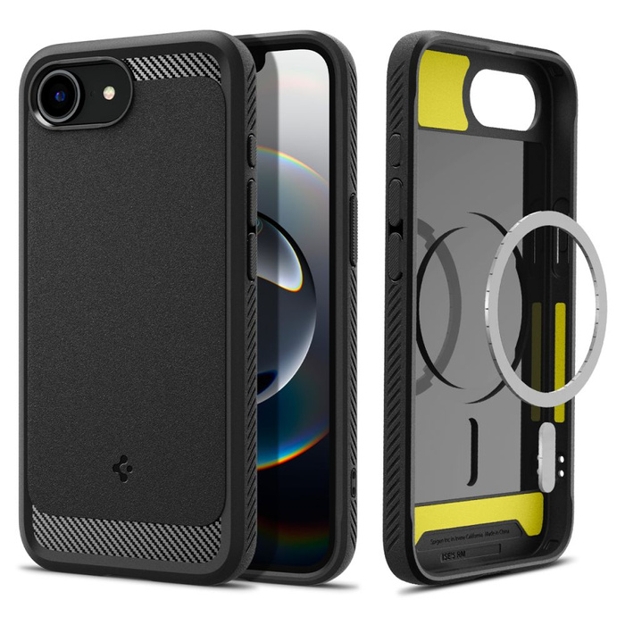 SPIGEN RUGGED ARMOR MAG MAGSAFE IPHONE 16E MAT NOIR