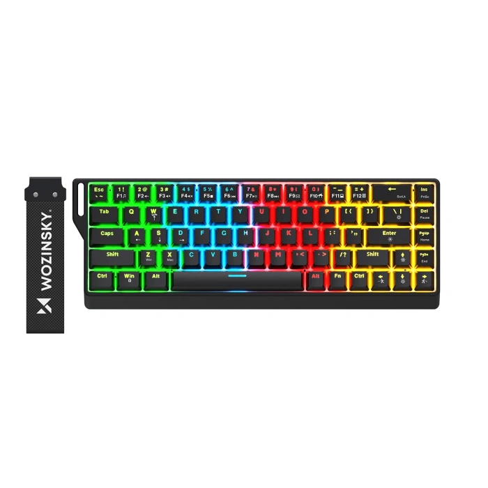 Klawiatura gamingowa Wozinsky WKGP-1165 mechaniczna podświetlana RGB - czarna