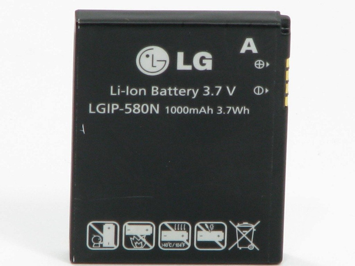 Akkumulátor LG LGIP-580N Eredeti 1000mAh Li-Ion A fokozatú Li-Ion