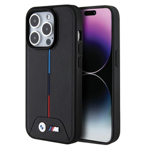 Cover Bmw Bmhmp15l22pvtk IPhone 15 Pro 6,1" nero/nero Hardcase Quilted Tricolor MagSafe Case