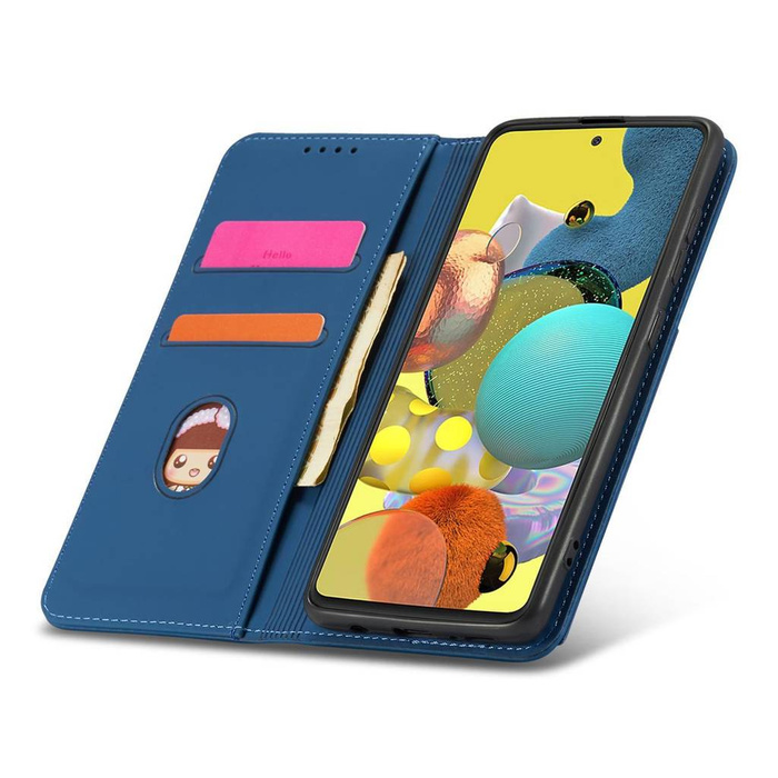 Magnet Card Case Case for Xiaomi Redmi Note 11 Pouch Card Wallet Card Holder Blue