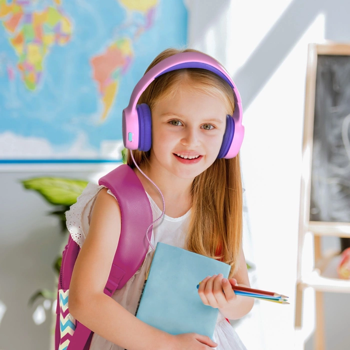 Tronsmart KH01 kabelgebundene Kopfhörer für Kinder, sicher – Pink