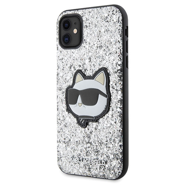 Karl Lagerfeld KLHCN61G2CPS iPhone 11 / Xr 6.1" argent/argent durcase Glitter Choupette Patch