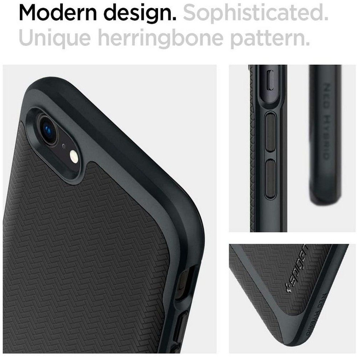 Cover SPIGEN iPhone 7 / 8 / SE 2020 Neo Hybrid Metal Slate Grey Case