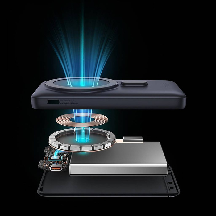 Baseus Magnetic Staffa Power Bank con Ricarica Wireless MagSafe 10000mAh 20W Overseas Edition Blu (PPCX000203) + Baseus Xiaobai Series 60W 0.5m