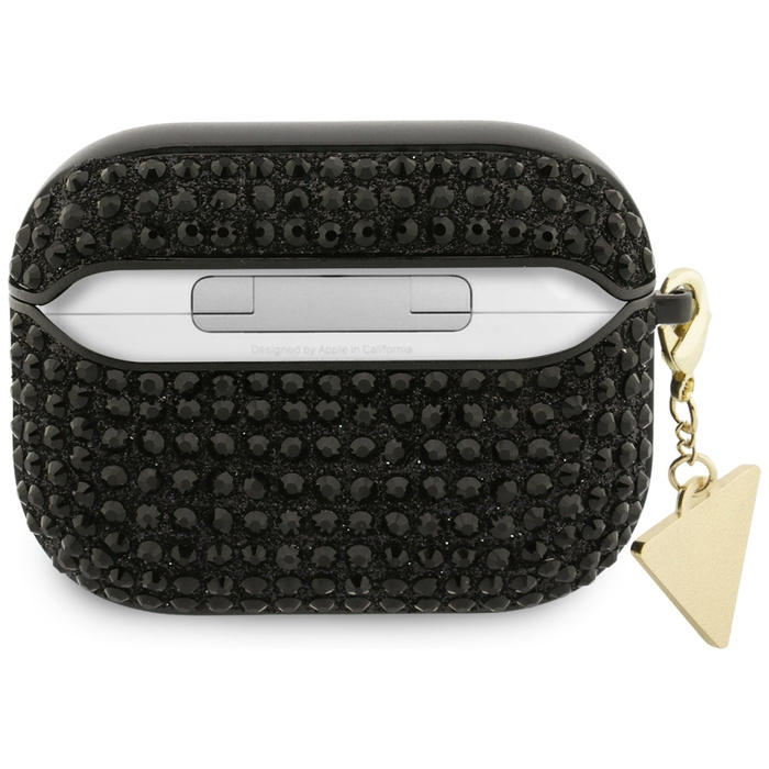 Etui Guess Rhinestone Triangle Charm do  AirPods Pro 3 czarny