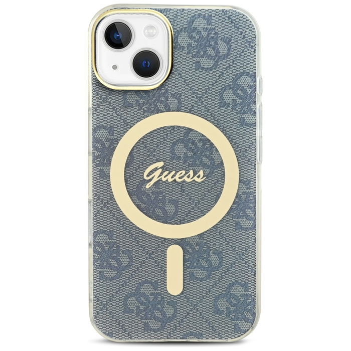 Etui Guess GUHMP15SH4STB iPhone 15 / 14 / 13 6.1" niebieski/blue hardcase IML 4G MagSafe Case