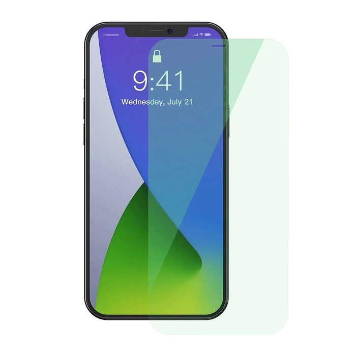 [RETURNED ITEM] Baseus 2x zelené tvrzené sklo 0,15 mm s filtrem Anti Blue Light iPhone 12 mini (SGAPIPH54N-LP02)