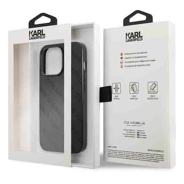 Karl Lagerfeld KLHCP13LPTLK iPhone 13 Pro / 13 6.1" hardcase schwarz/schwarz Perforated Allover