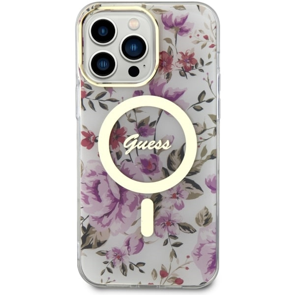 Coque Guess GUHMP14XHCFWST iPhone 14 Pro Max 6.7" transparentcase Flower MagSafe Case