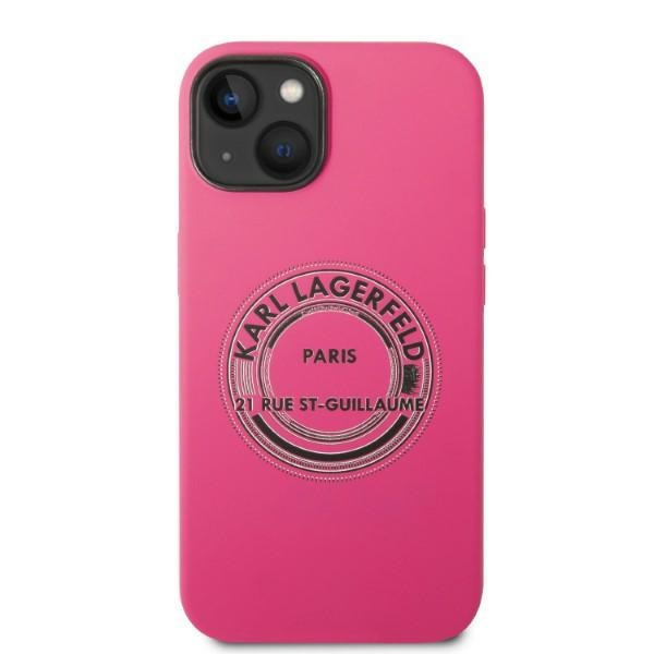 Hülle KARL LAGERFELD Apple iPhone 14 Plus Silikon RSG Rosa Hartcase