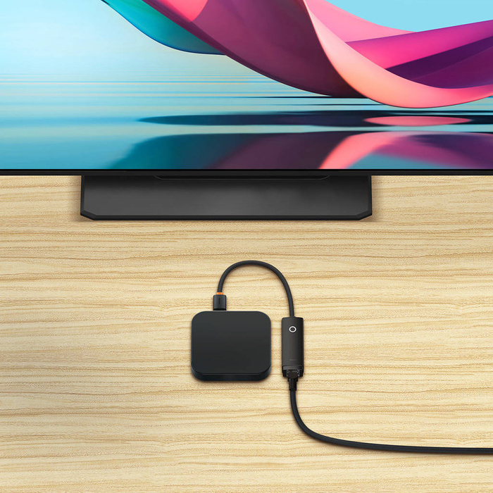 Baseus Lite Series externí síťový adaptér USB typu C - RJ-45 1Gbps (1000Mbps) černý (WKQX000301)