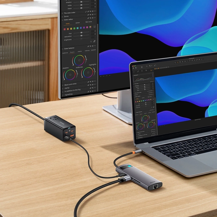Hub 8in1 Baseus StarJoy Series, USB-C to 3x USB 3.1 + HDMI + USB-C PD + RJ45 + microSD/SD