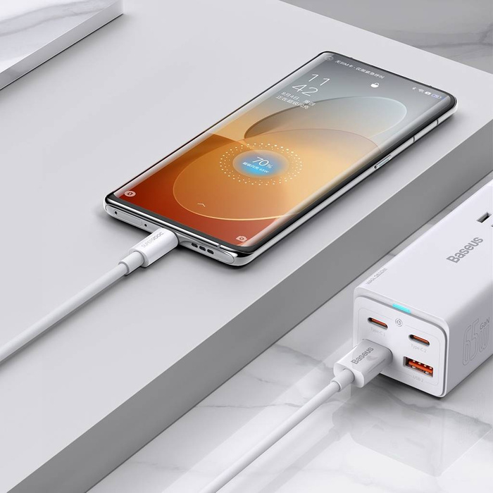 Baseus Superior Series SUPERVOOC USB-A auf USB-C 65W 2m Kabel weiß