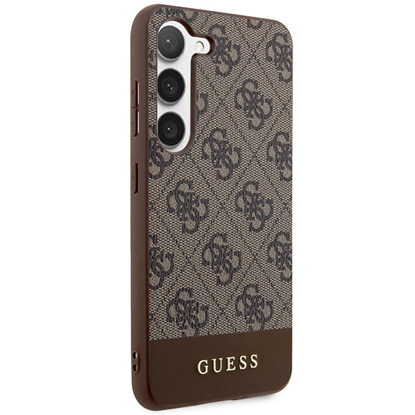 Cover Guess GUHCS23MG4GLBR S23 Plus S916 marrone/marronecase Collezione 4G Stripe
